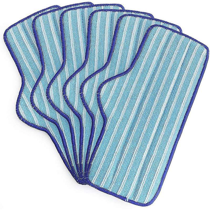 6pcs Replacement Microfiber Floor Mop Pads Cleaner Durable Reusable