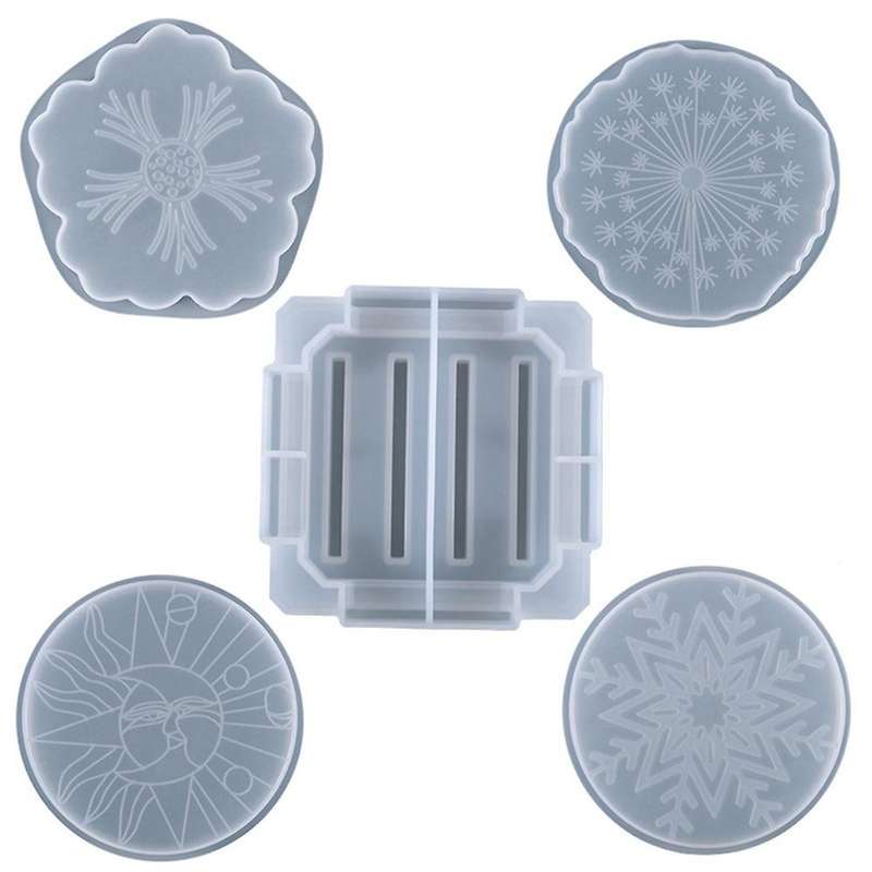 Coaster Molds Set,irregular Patterned Coaster Base Silicone Mold