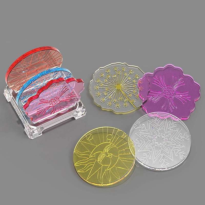 Coaster Molds Set,irregular Patterned Coaster Base Silicone Mold