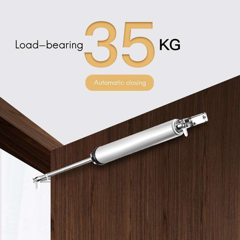 Simple Door Closer Silent Pneumatic Hydraulic Buffer Automatic Brown