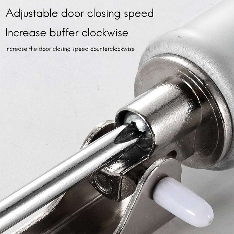 Simple Door Closer Silent Pneumatic Hydraulic Buffer Automatic Brown