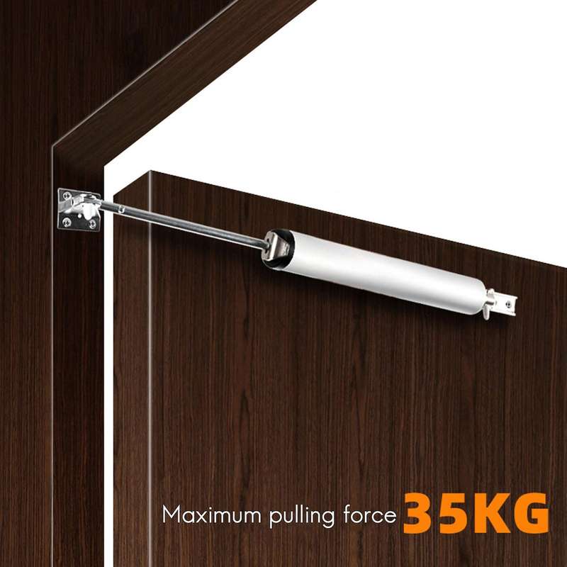 Simple Door Closer Silent Pneumatic Hydraulic Buffer Automatic Brown