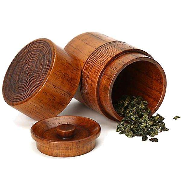 Wooden Tea Pot Handmade Kung Fu Tea Set Portable Sealed Can,1 Pcs