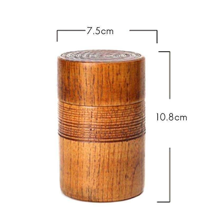 Wooden Tea Pot Handmade Kung Fu Tea Set Portable Sealed Can,1 Pcs