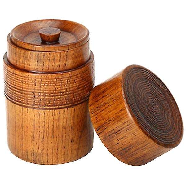 Wooden Tea Pot Handmade Kung Fu Tea Set Portable Sealed Can,1 Pcs