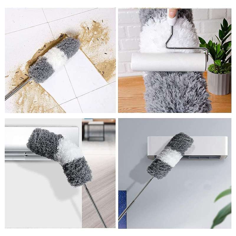 4 In 1 Set Microfiber Dusters with Extension Pole Scratch-resistant