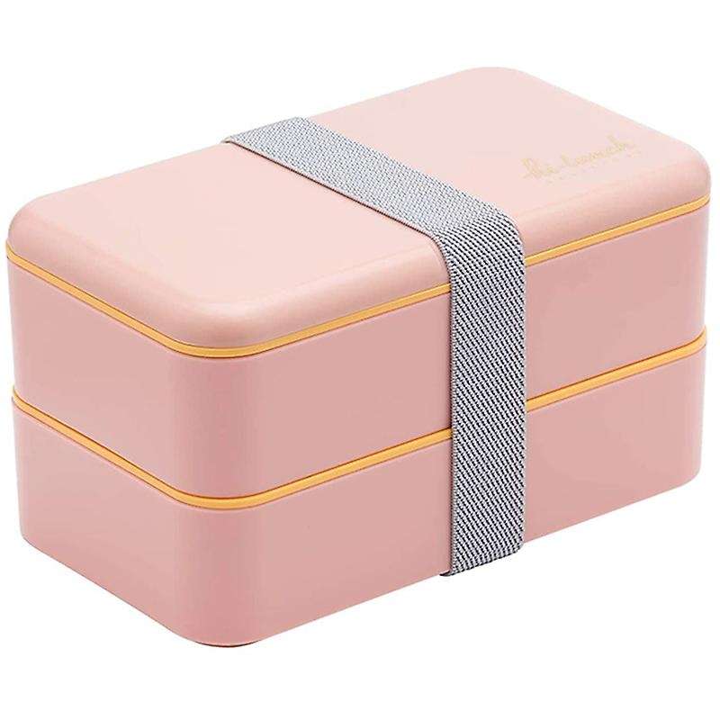 Bento Boxes for Adults Kids, All-in-one Stackable with Utensil, Pink