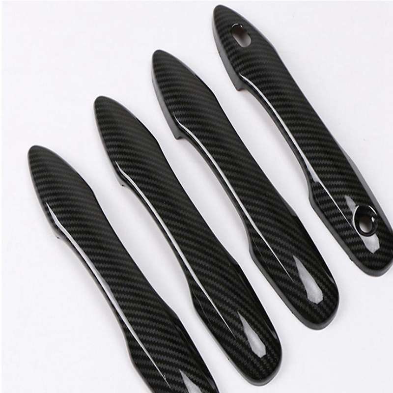 For Toyota Bz4x Subaru Solterra 2022 Carbon Fiber Door Handles Trim