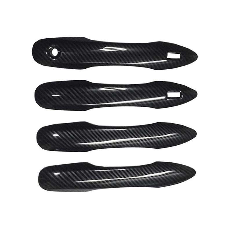 For Toyota Bz4x Subaru Solterra 2022 Carbon Fiber Door Handles Trim