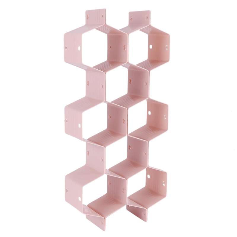 Honeycomb Drawer Organizer for Underwear Belt-scarf Socks (pink)