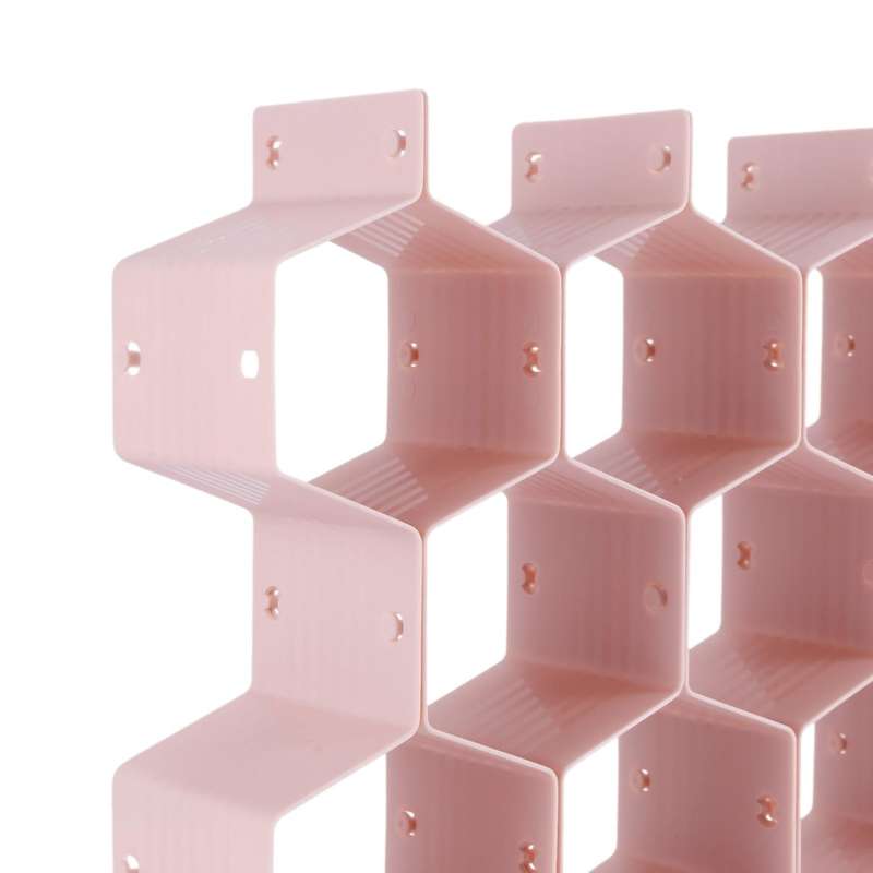 Honeycomb Drawer Organizer for Underwear Belt-scarf Socks (pink)