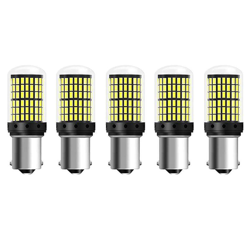 5pcs Led Bulbs 1156 Ba15s P21w 180degrees Led 144smd