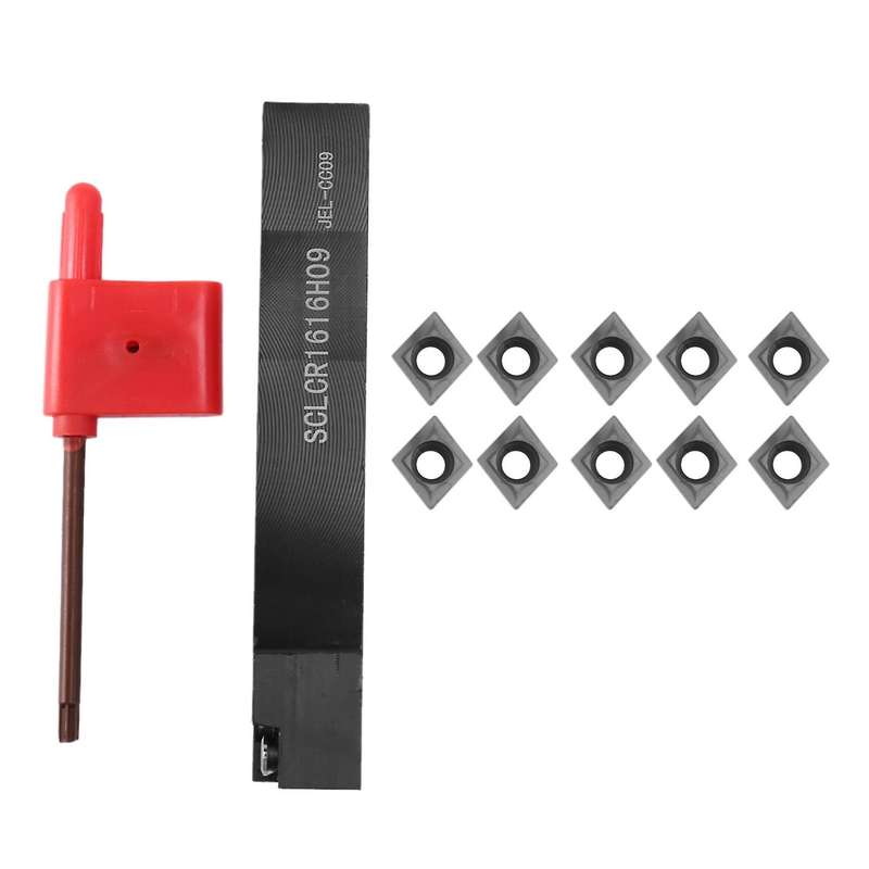 Sclcr1616h09 Tool Holder with 10pcs Ccmt09t304 Carbide Inserts