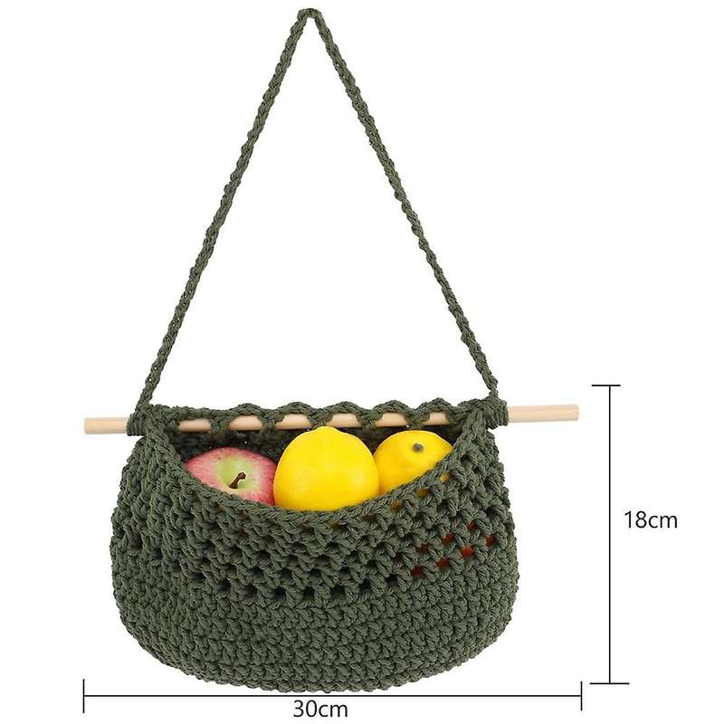 Boho Hanging Fruit Woven Baskets Organization to Store All Items -3