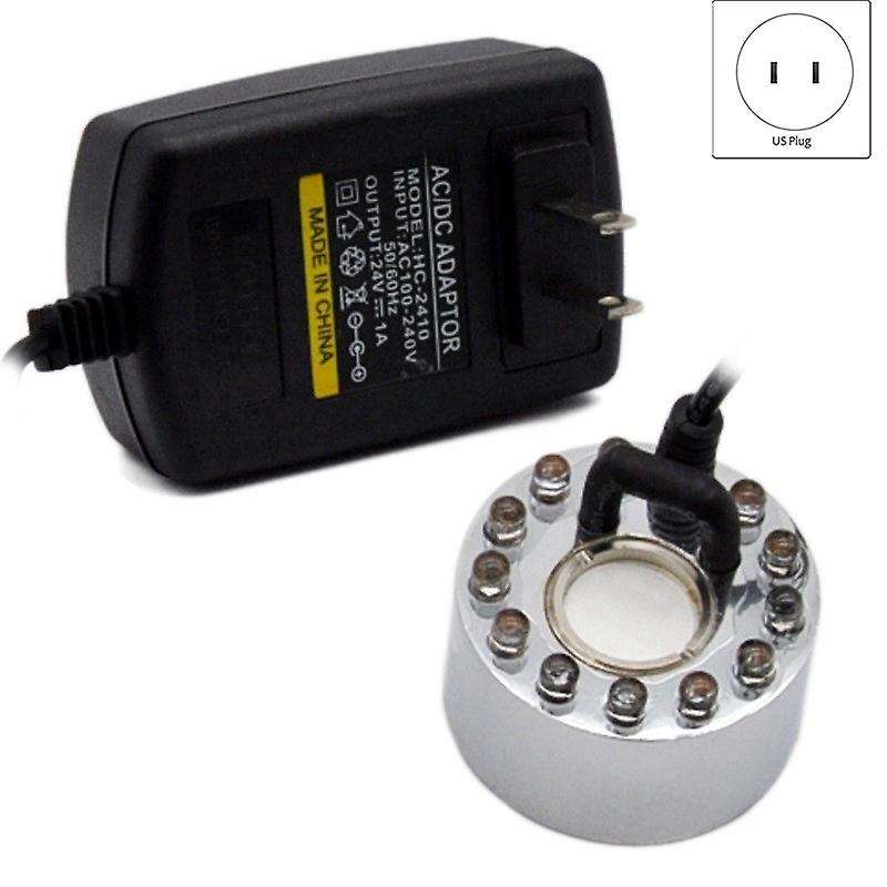 Mist Maker 12 Led Light Color Change Mist Maker Atomizer with Us Plug