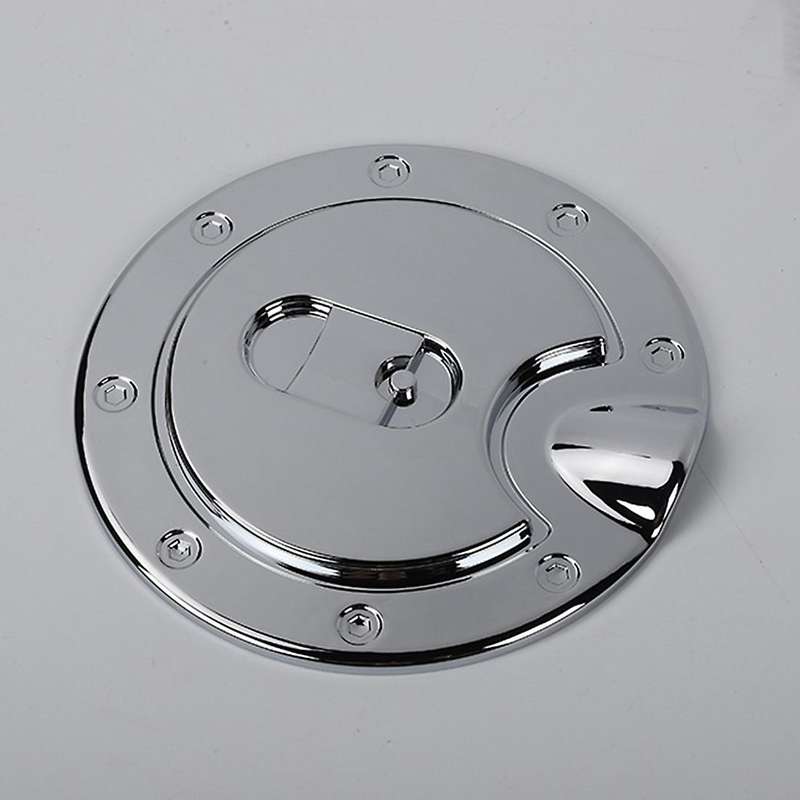 Door Fuel Tank Cover Gas Filler Cap Trim for Dodge Ram, Abs Silver