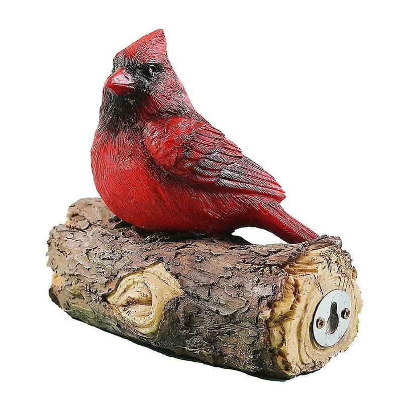 Resin Bird Decoration Garden Courtyard Simulation Red Bird Decoration