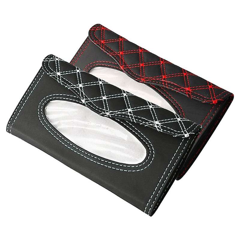 Car Sun Visor Tissue Box Leather Tissue Box Hanger Sun Visor Type
