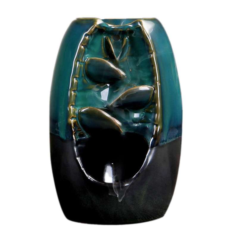 Backflow Censer Smoking Flow Ceramic Incense Holder Decoration -b
