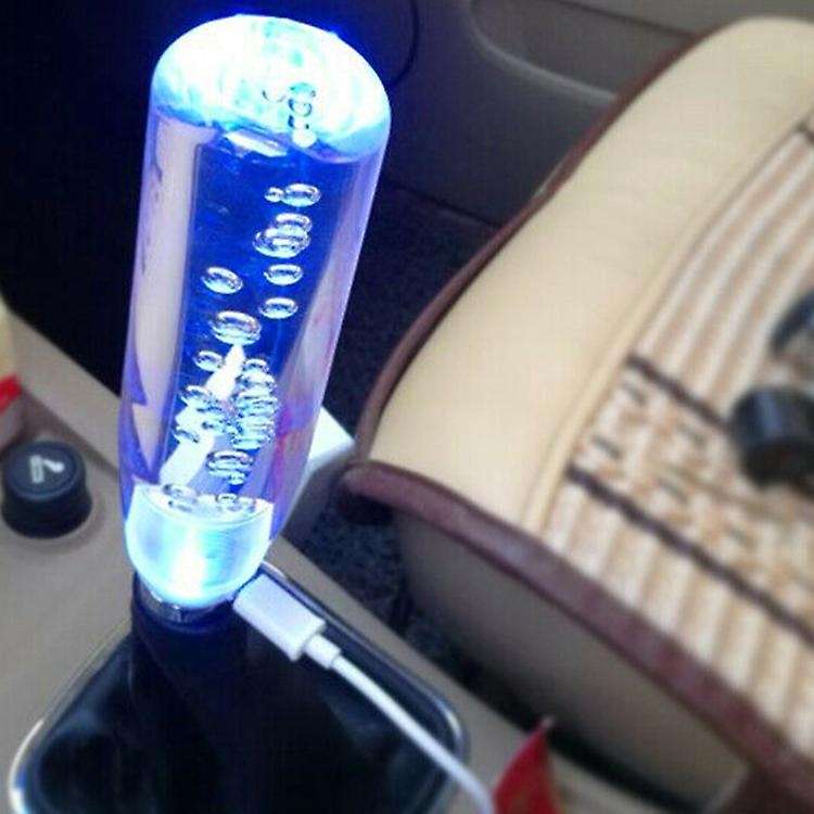 10cm Led Rgb Light Gear Shift Knob Transparent Adapters Universal