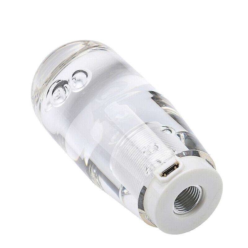 10cm Led Rgb Light Gear Shift Knob Transparent Adapters Universal