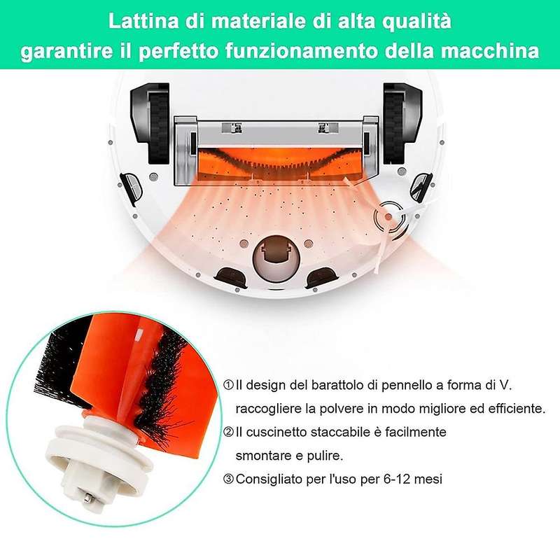 Side Brush Roll Brush Hepa Filter for Xiaomi 1s Robot Vacuum Cleaners
