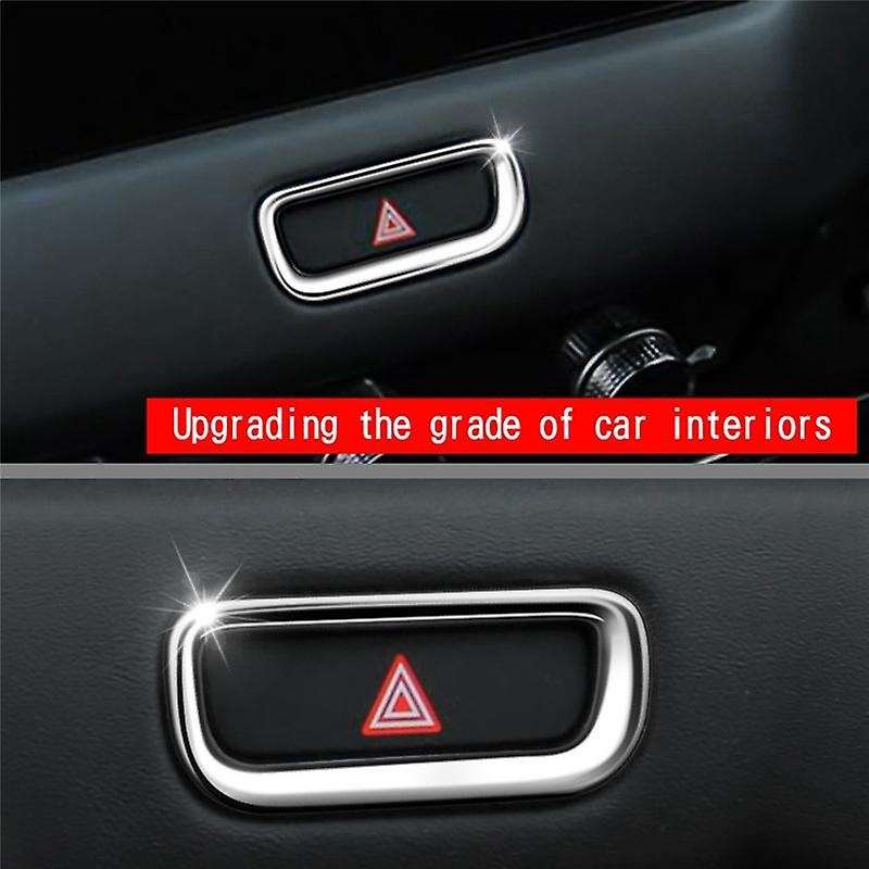Car Hazard Warning Light Button Switch Cover Trim Gloss Black