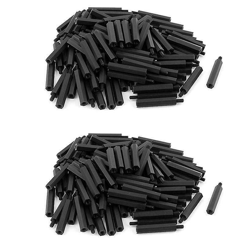 100pcs M3 Thread 30+6mm Nylon Hex Standoff Stand-off Spacer for Pcb