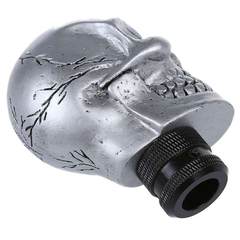Metal Skull Head Truck Car Gear Shift Knob + 3 Plastic Connectors
