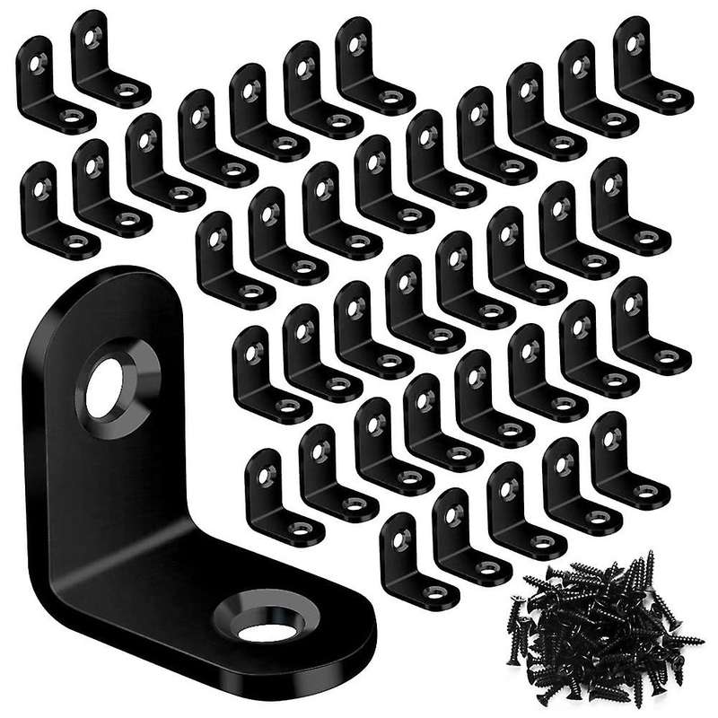 40pcs L Bracket Angle Bracket Set,90 Degree Right Angle Bracket