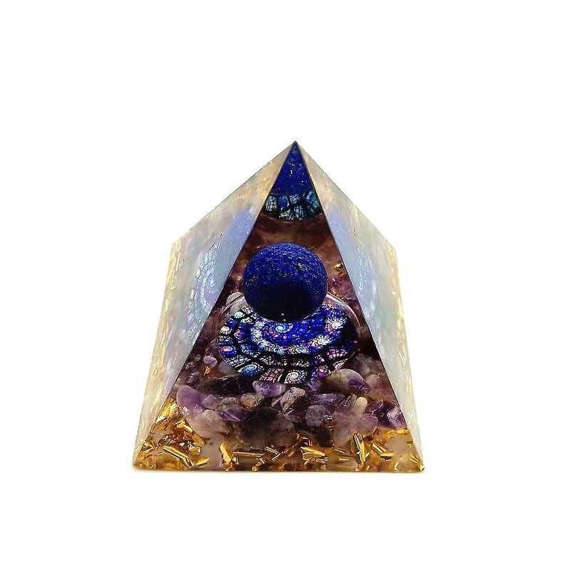 Orgonite Pyramid Mold Amethyst Peridot Crystal Energy Pyramid Decor