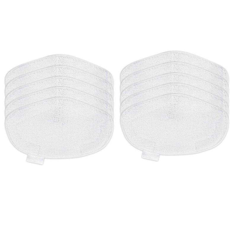 10 Steam Mop Pads for Polti Vaporetto Paeu0332 Vacuum Cleaner, White