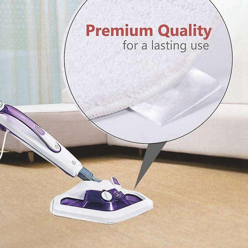 10 Steam Mop Pads for Polti Vaporetto Paeu0332 Vacuum Cleaner, White