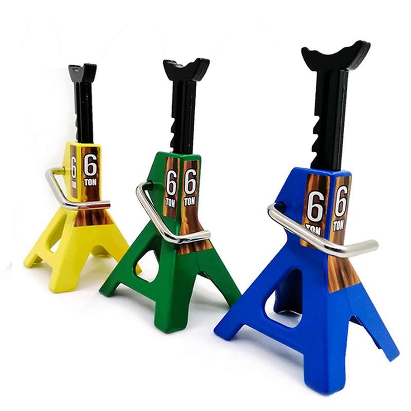 2x Metal Jack Stands 6 Ton Height Adjustable for 1/10 Rc Scx10-blue