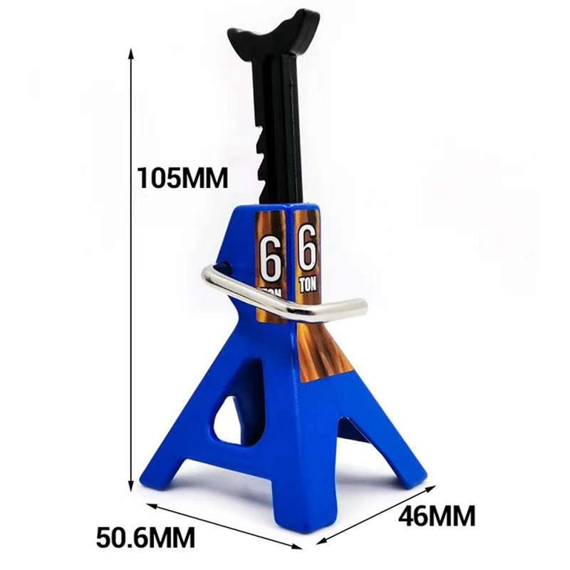 2x Metal Jack Stands 6 Ton Height Adjustable for 1/10 Rc Scx10-blue