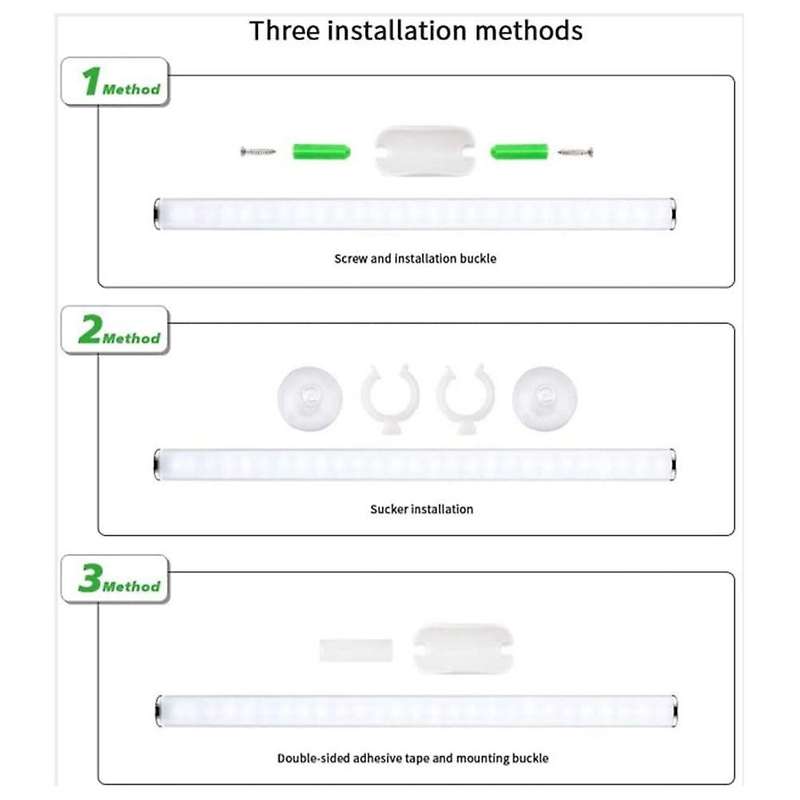 30cm Super Bright Led Light Mirror Light Press Switch Bar Warm White