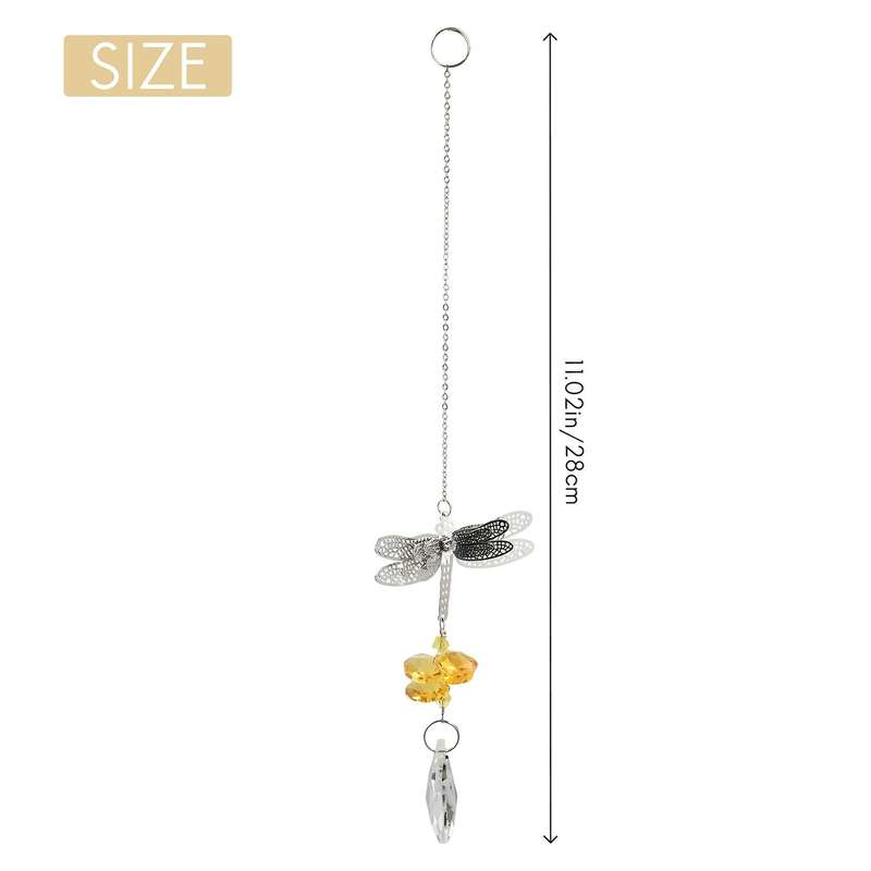Set Of 6 Dragonfly Crystal Suncatcher Prisms Bead Hanging Crystal