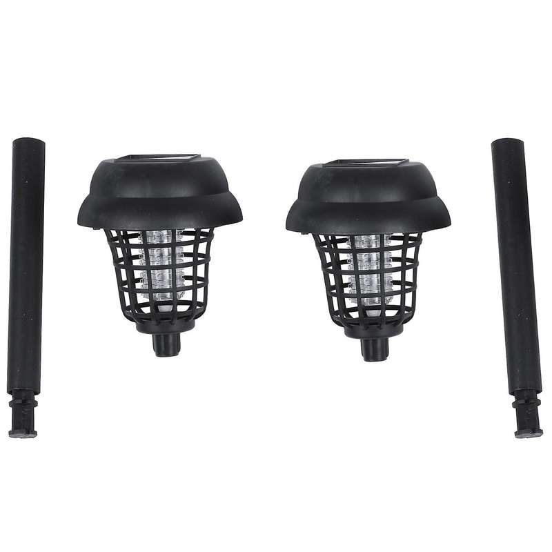 2pcs Mosquito Repellent Killer Lamp Solar Powered Outdoor Led Light