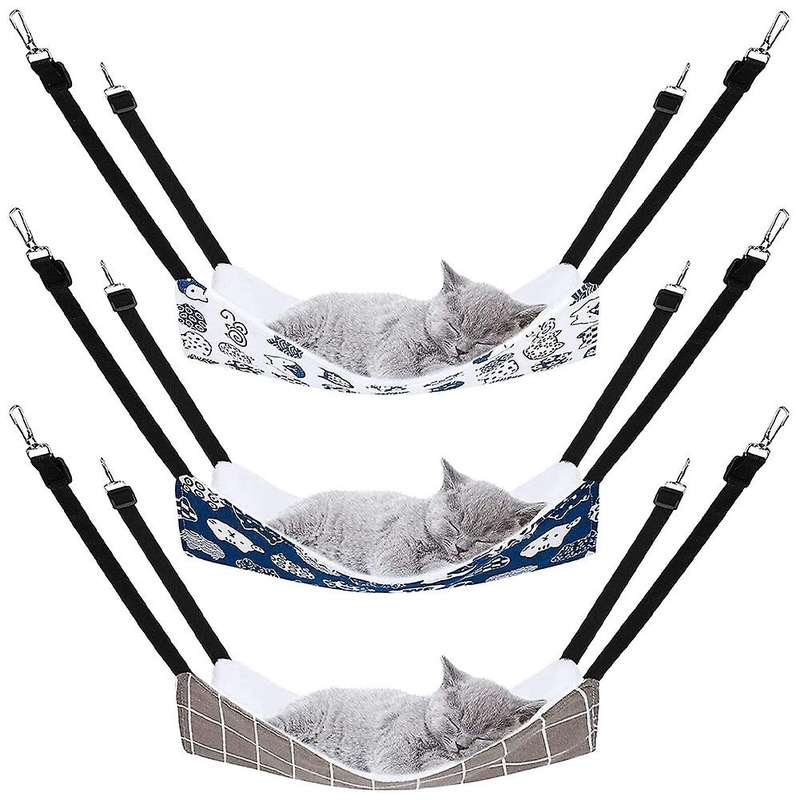 Reversible Cat Hanging Hammock with Adjustable Straps and Hooks M