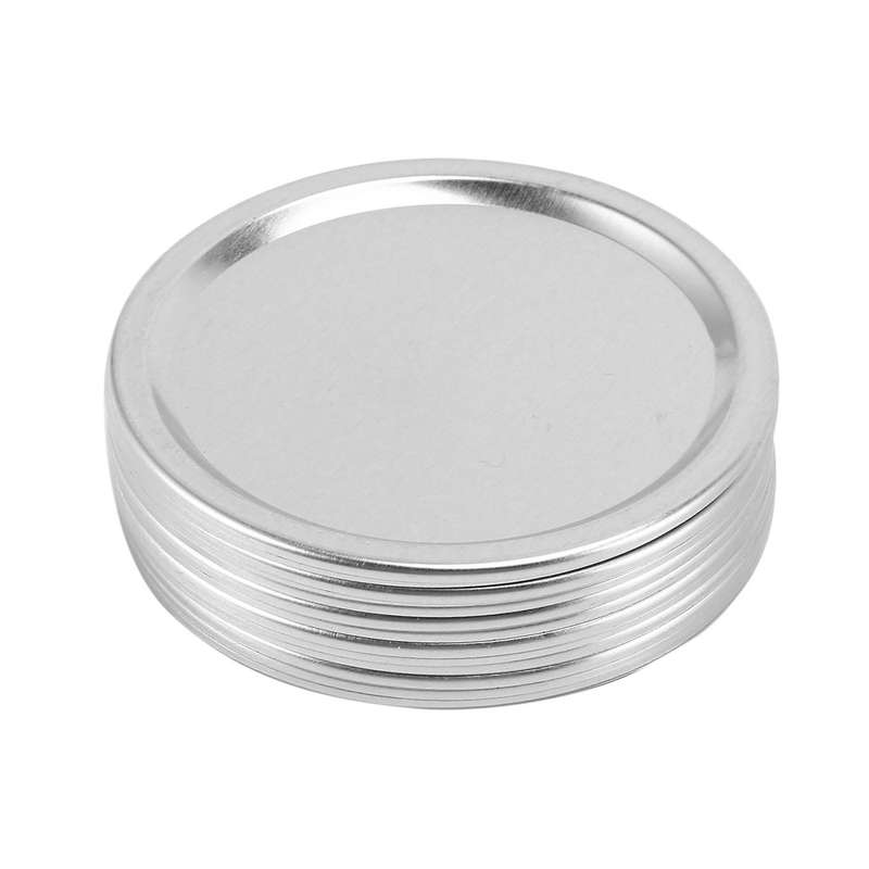 40 Pieces Wide Mouth Jar Lids Split-type Mason Jar,86 Mm (silver)