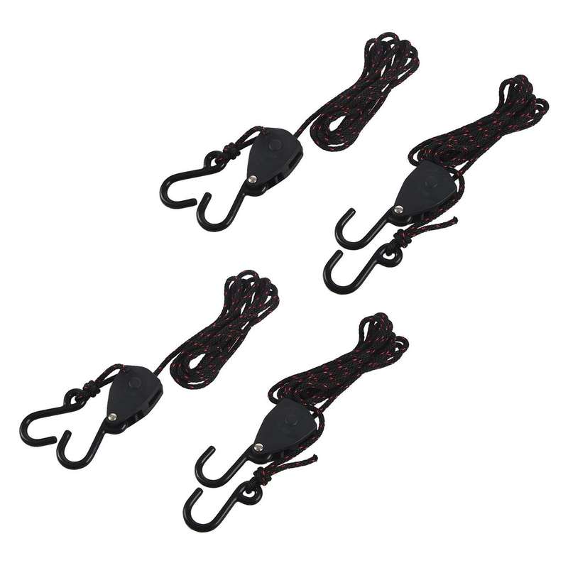 4 Pcs Pulley Ratchets Kayak and Canoe Boat Bow Adjustable Rope Hanger