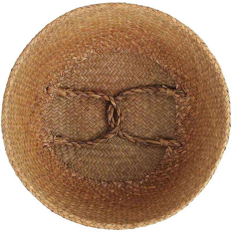 Woven Straw Belly Basket for Storage Plant Pot Basket and Laundry