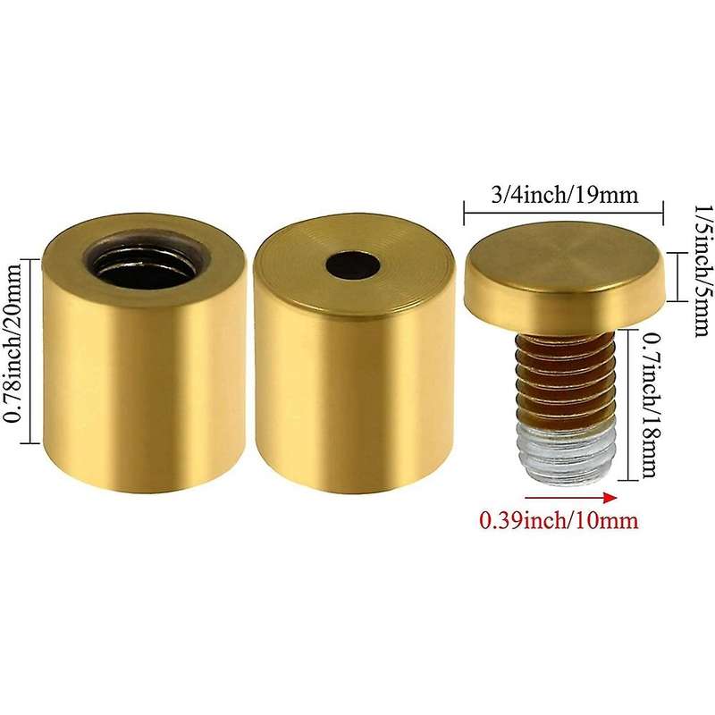 12pcs 3/4 X 1inch Standoff Screws, Advertising Nail for Hanging Frame