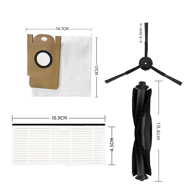 Main Brush Hepa Filter Side Brush Dust Bags for Xiaomi Lydsto R1
