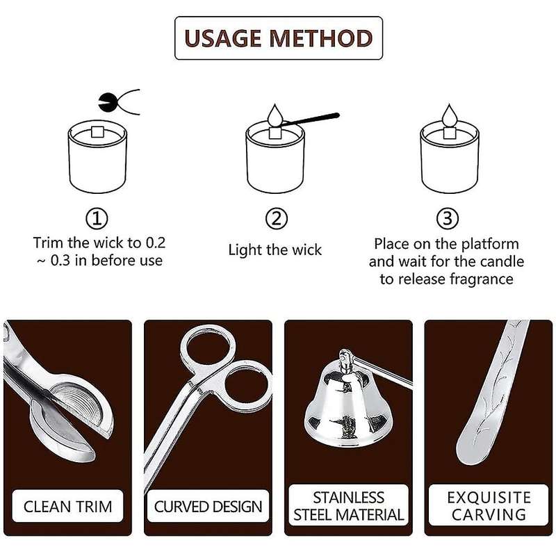 Candle Accessory Set, Cutter 3 Pack Candle Care Kit for Candle Lovers