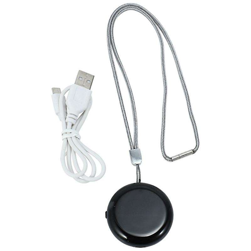 2pcs Personal Wearable Air Purifier Necklace Mini Air Freshener Black