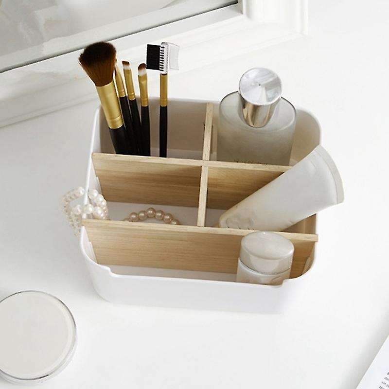 Remote Control Holder Desktop Makeup Organizer 5-compartment Box