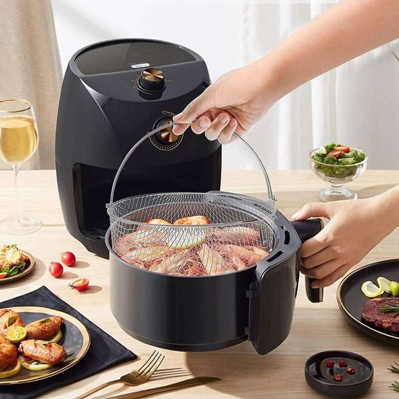Air Fryer Basket,stainless Steel for Air Fryer, 8 Inch Basket