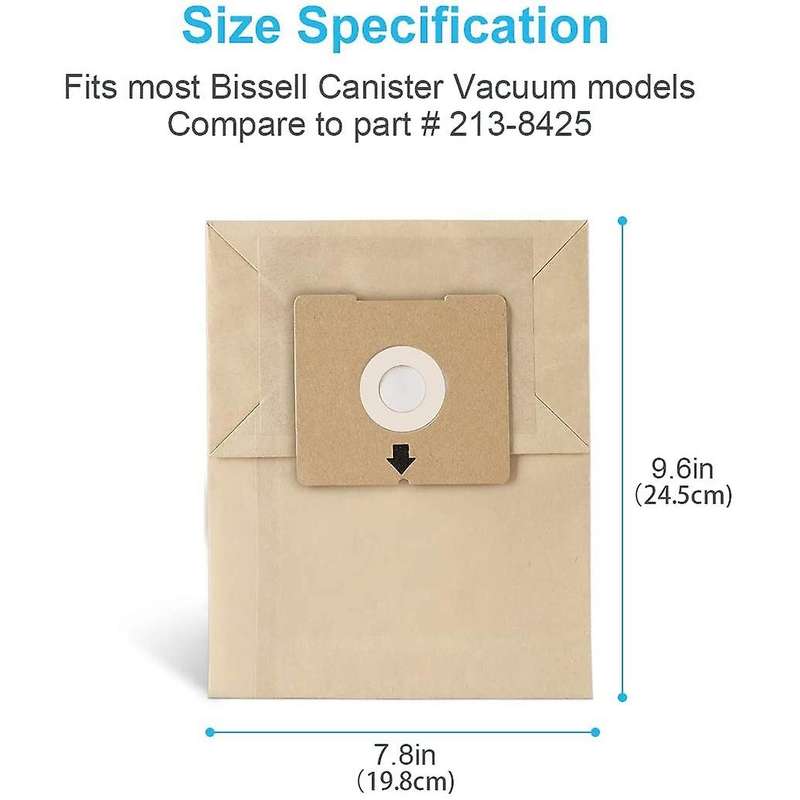 Dust Bags for Bissell Zing 4122 Canister Vacuum,model 4122d, 10 Pack