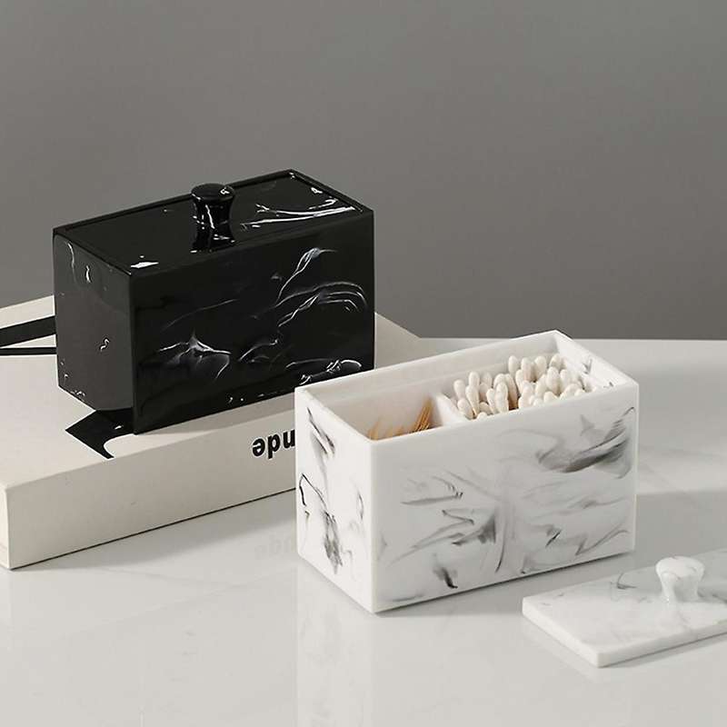 Marble Texture Resin Toothpick Holder Portable Toothpick Container 1